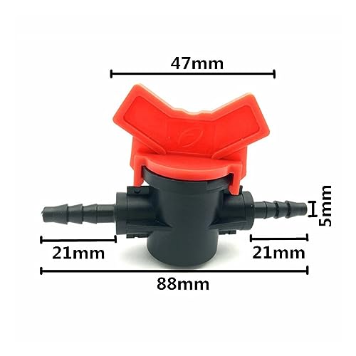 Vanne barbelée de tuyau 4/7mm interrupteur contrôle débit eau irrigation - 4