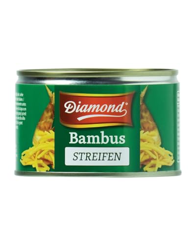 DIAMOND Tiras de bambú, vegetal asiático en conserva, adecuado para platos wok, bajo en carbohidratos - 1 x 227 g