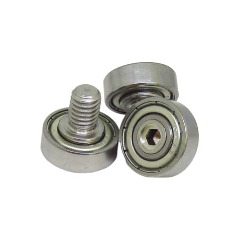 Poulie de rail en acier inoxydable 15mm avec roulement 696 et vis M6 pour meuble