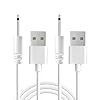 Juego de 2 cables de carga CC de repuesto para cargador vibrador, compatible con vibradores, consoladores, juguetes sexuales y masajeadores (2 unidades (cable de carga CC de 2.6 pies))