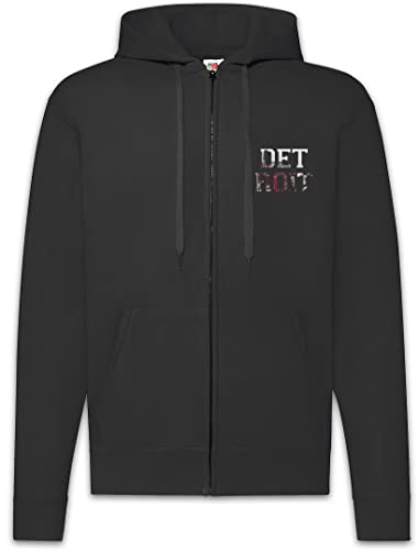 Sweat à Capuche Detroit Urban Backwoods avec Zip Finitions Haut de Gamme Homme