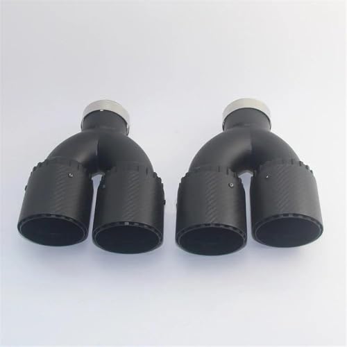 Tuyaux d'échappement en Y avec embout double 101mm en fibre de carbone