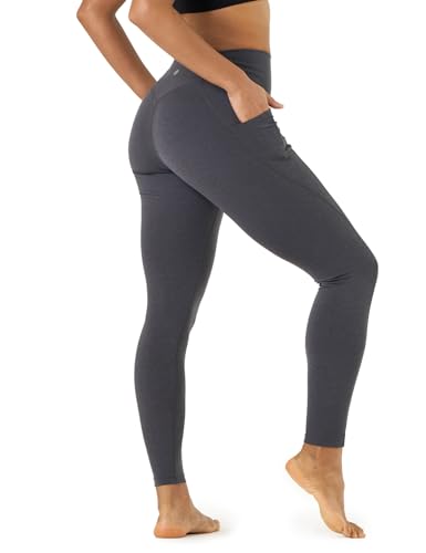 LAPASA Women High Waist Tummy Yoga Leggings L01 Dark Heather Grey - image 1
