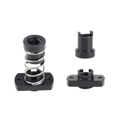 Threaded Backlash T8 Silent Screw Nut 2mm Pitch 2mm 4mm 8mm Lead Threaded Screw Rod Eliminate Gap Spring Nut T8 Brass Anti Backlash Nut Screw trapezoidal (Size : 2mm Pitch 4mm Lead)