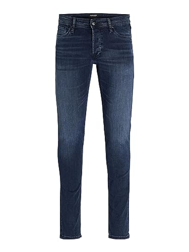 JACK & JONES Jjiglenn Uomo Jeans Blu Scuro W36L32 70% Cotone, 28% Poliestere, 2% elasthane Slim Fit