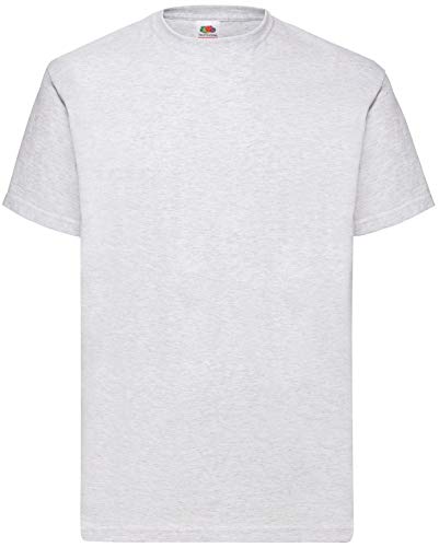 Fruit of the Loom Herren-T-Shirt, kurzärmlig, Grau, grau meliert, M