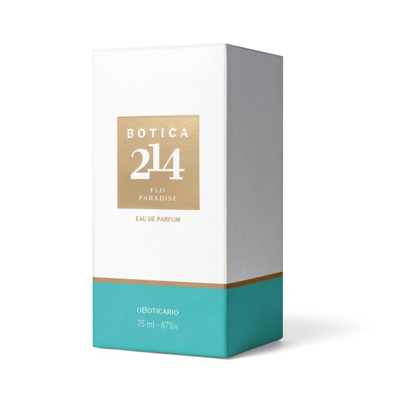 O BOTICARIO - Linha Botica 214 - Eau de Parfum Fiji Paradise Feminino 75 Ml - (Botica 214 Collection - Fiji Paradise Eau de Parfum For Women 2.53 Fl Oz)