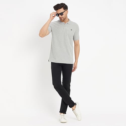 Image of Duke Stardust Men Half Sleeve Cotton T-Shirt (SD51 Grey Melange XL)