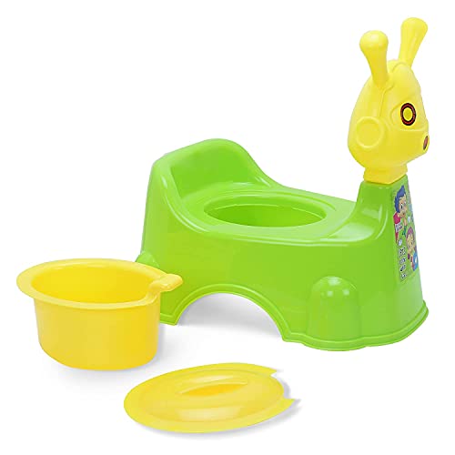 Image of Nabhya Robot Baby Potty Training Seat- Chair for Kids- Infant Potty Toilet Chair with Removable Tray & Closing Lid (Green)