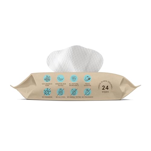 Image of Terra Bamboo Baby Wipes TRAVEL PACK: Pure, 99.7% Pure New Zealand Water, 100% Biodegradable Bamboo Fiber, 0% Plastic, Unscented Baby Wipes for Sensitive Skin, 1 TRAVEL PACK of 120 Wipes
