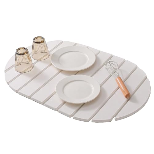 Alfombrilla de secado de platos para cocina, almohadilla escurridora de platos enrollable, almohadilla secadora multifuncional para platos, tazas, ollas y utensilios de cocina
