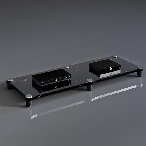 Soporte de estante ajustable, gabinete estéreo de varios niveles para organización de equipos de audio y TV de esquina