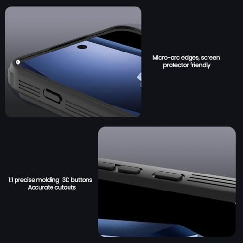 Image of PRITO Classic Series for OnePlus 15R (1+15R) Back Case with Camera Cover, [Camera Lens Protector] [Scratch-Resistant] [360 Full Protection] Shockproof Slim Phone Case - PC+TPU (Black, 1+15 R)