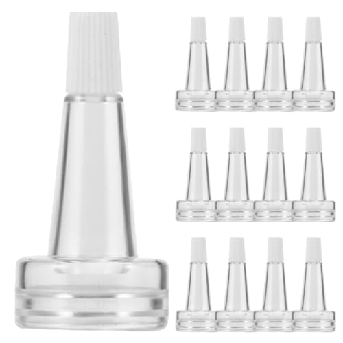 CIYODO 50pcs Bottle Caps Essence Bottle Trumpet Head Sample Vials for Lab Sealing Cap for Extraction