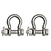 Extreme Max 3006.8372.2 BoatTector Stainless Steel Bolt-Type Anchor Shackle - 3/8", 2-Pack