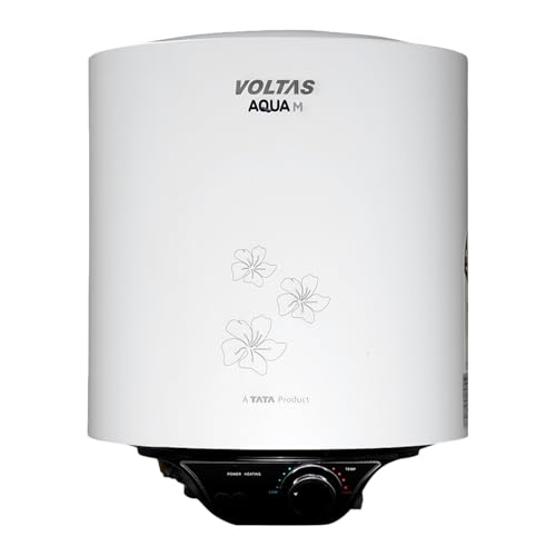 Image of Voltas AquaM 5-Star 15L Water Heater 2000W, Warranty of 7 years on Tank, 3 Years on Heating Element, 2 Years on Product by Voltas|Free Installation| Free Connecting Pipe|Copper Element|8 Bar (White)