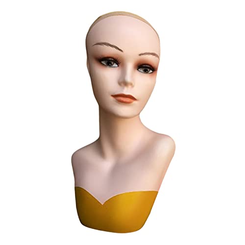 Tête de mannequin d'entraînement visage féminin avec support et bandeau coiffure