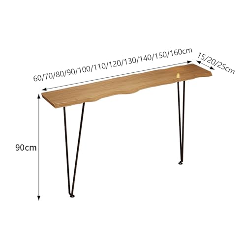 Mesa de acento estable de madera maciza y forja para salones 3