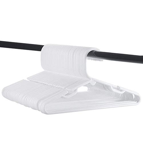 Tosnail 40 Pack White Plastic Children's Hangers - Great for Laundry or Closet - 11.75