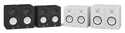 Yamaha HS3 Enceintes de Studio – Enceintes Amplifiées Compactes à 2 Voies de Qualité Studio Pour le Monitoring, Paire, Bass-Reflex 3.5" 52W, pour la Production Musicale et le Montage Vidéo - Noir