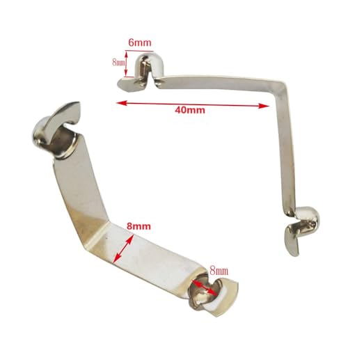 50 Pieces 6mm Stainless Steel Double Button Clips Snap Spring for Wet Environments with Elastic Requirements Awning Camping Caravan Telescopic Tube Positioning