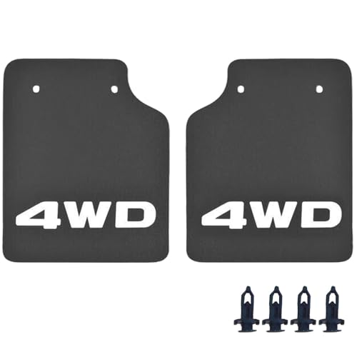 UPstore 軽トラマッドガード 4WD 泥避け 汎用 軽トラック 泥よけ 黒 ブラック 2個セット DIY パーツ カスタム 外装パーツ ハイゼット キャリイ ミニキャブ サンバー ピクシス スクラム クリッパー