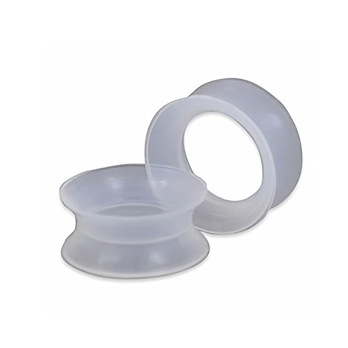 Pierceplex 00G Ultra Thin Clear Silicone Ear Skin Flexible Flesh Tunnel Expander Stretching Gauge Earlets Plug Gauges Eyelets Retainer 10mm