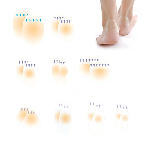 18 cerotti per piedi idrocolloidali impermeabili per pressione e attrito cerotti per dolore ai piedi per la prevenzione e il recupero delle vesciche (9 stili)