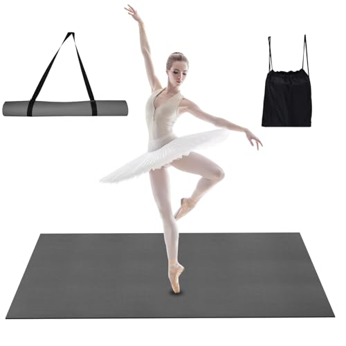 QVEEQ Portable Dance Floor Mat, Reversible Non-Slip Surface for Ballet, Tap, Jazz & Pop Dance, 48x36in with Carry Backpack & Straps – Lightweight & Easy to Store by QVEEQ - Used condition - US$34.79