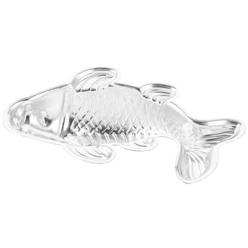 Healeved Molde para Hornear 3d Forma de Pez Koi Molde de Aleación de Aluminio Antiadherente Tamaño Compacto para Pasteles de Arroz Gelatina DIY Suministros para Repostería