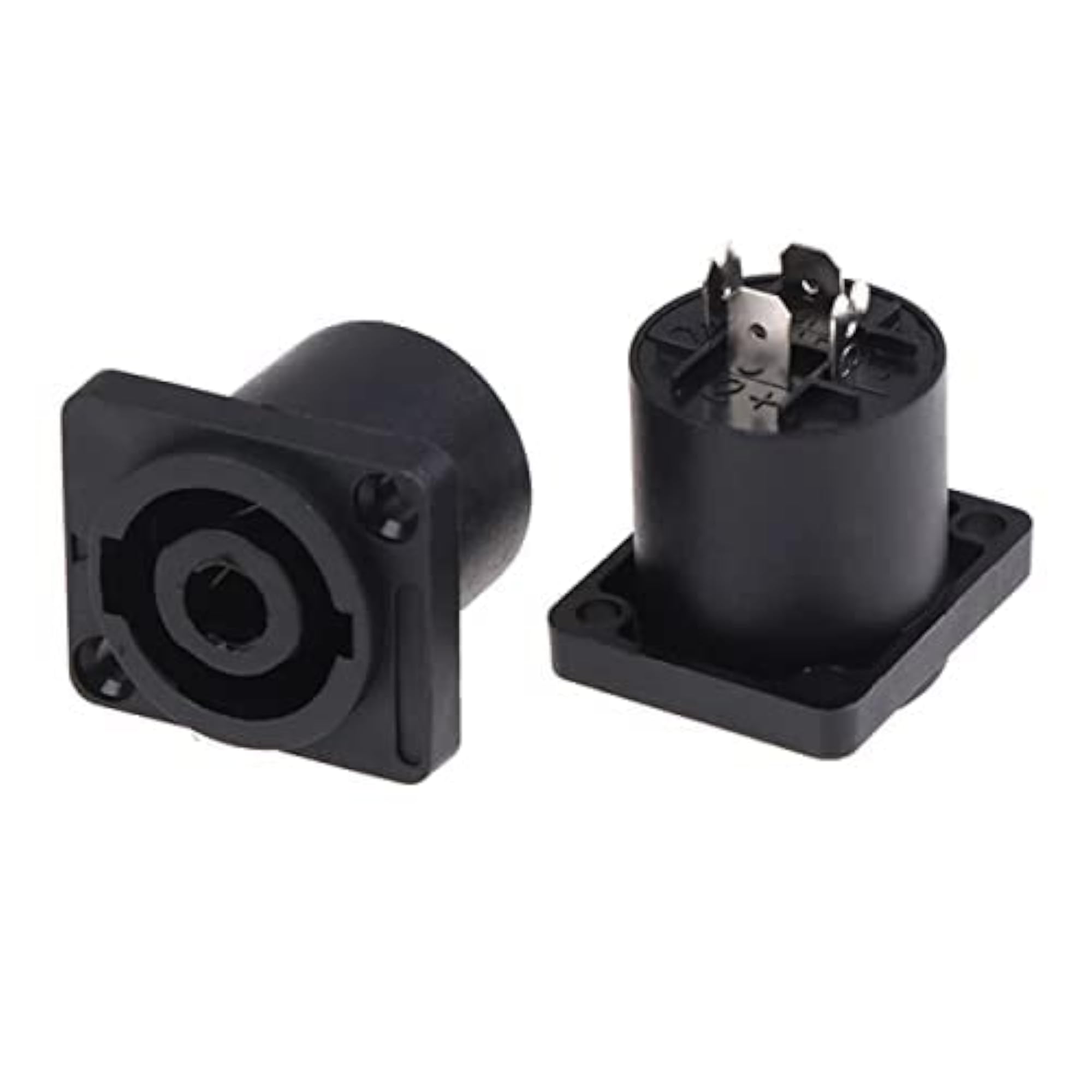 (1 Pair) 4 Pin Plug Audio Cable Socket Adapter