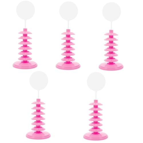 Garneck 5 Pz Espositore per lecca lecca portamerenda bambini portamerenda alzata per torta cake stand Porta lecca-lecca per cake pops porta lecca lecca multistrato pp rosa