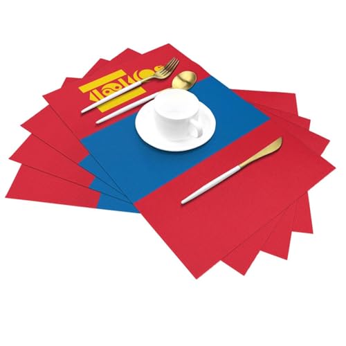 Set de table tissé drapeau mongol 45,7x30,5 cm lavable - 3