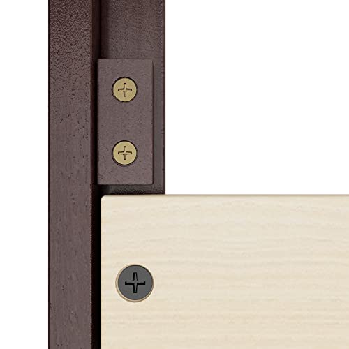 Anwickhomk King 12 Inches Wood Platform Bed Frame Full Size Solid Wood Mattress Foundation, With Rubber Wood Frame,Strong Pine Slat Support, No Box Spring Needed,(Coffee) #TOP7