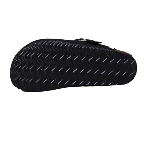 Women's Faux Suede Slip-On Clogs with Buckle Strap Faux Fur Lining Womens Slippers3