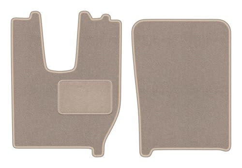 Tapis Iveco S-Way en velours haut de gamme, protection sur mesure beige pour cabine de camion