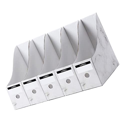TEHAUX 5Pcs Students File Organizer Desktop Storage Rack Document Holder with Labels Modern Design for Efficient Desk Storage for Organizing Papers and Folders