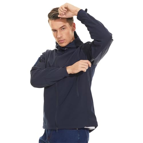 Veste coupe-vent homme imperméable softshell doublée polaire capuche sable XL - 6