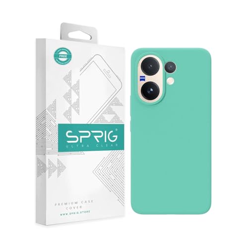 Image of SPRIG Compatible with Vivo V60 Premium SilkTone Back Cover Drop Tested Shock Proof Mobile Case for Men, Women, Boys and Girls with Camera Protection (Turquoise Blue)