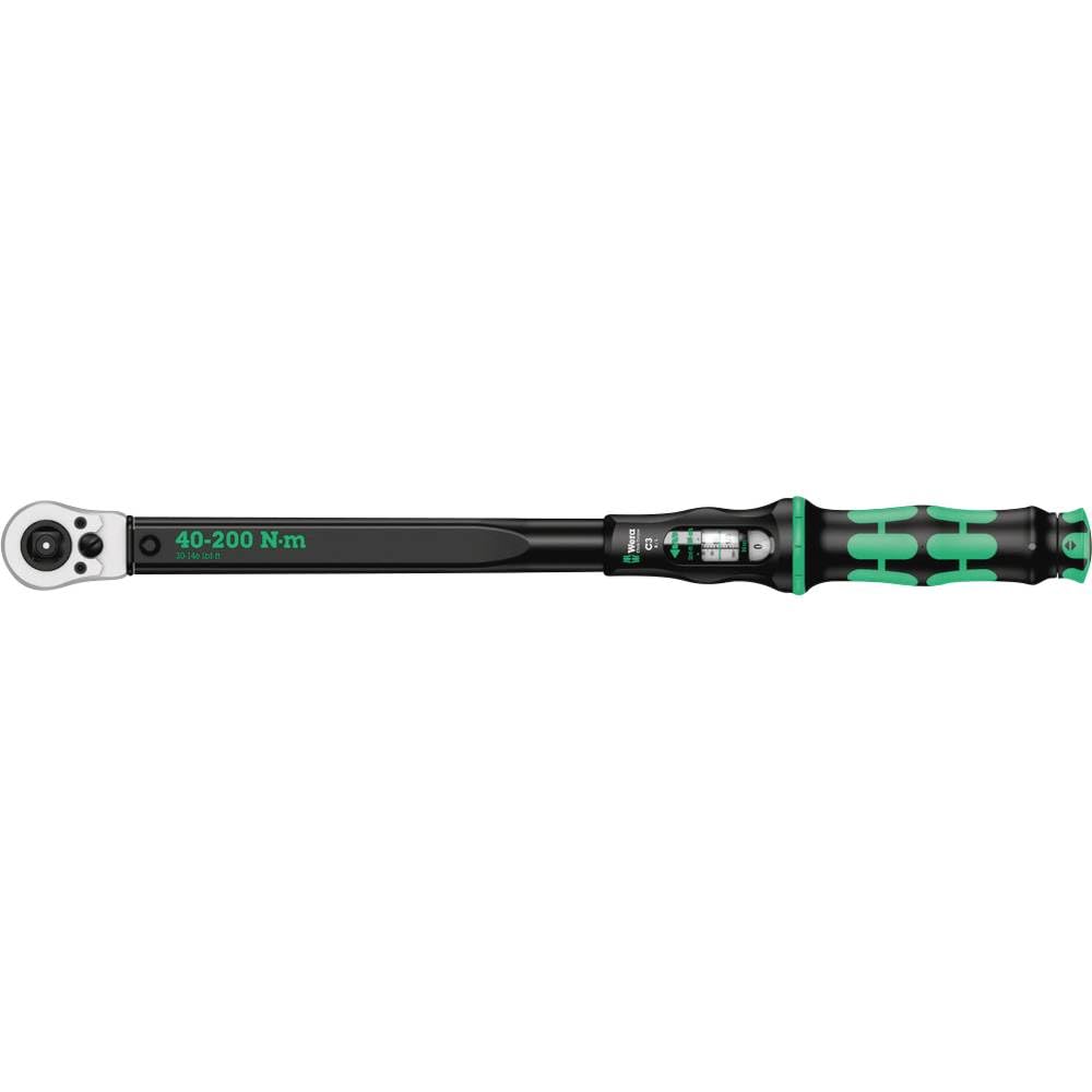 Wera Click-Torque C 3 Push R/L Llave dinamométrica para apriete a derecha e izquierda, 1/2", 40-200 Nm