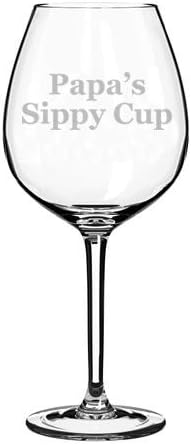 MIP Brand Wine Glass Goblet Papa's Sippy Cup Grandfather Funny (17 oz Stemless)