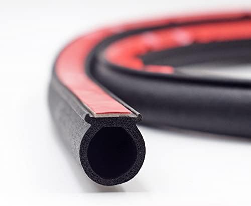 Automotive Universal New Weather Stripping EPDM Rubber Seal Strip D-Shape Self Adhesive Car Truck Door Window Weather Strip Soundproof Noise Insulation Sealing (20 FT(6M)) …