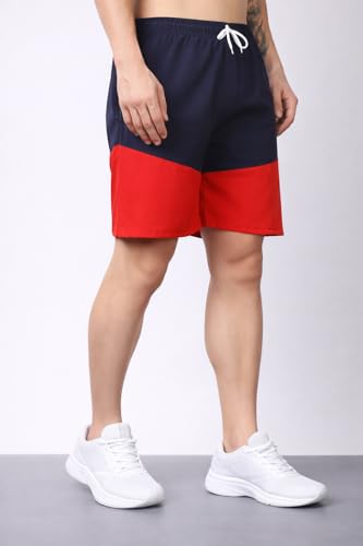 Image of London Hills Men's Sports Running Shorts Lightweight Quick Dry Gym Workout Training Shorts with Zipper Side Pockets Elastic Waist Adjustable Drawstring Athletic Activewear Running Jogging Fitness Yoga