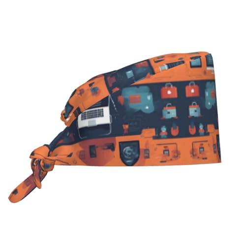 YYHWHJDE Breathable Work Hat Hacker Attack Prints Adjustable Comfortable Chef Hat for Women & Men Black