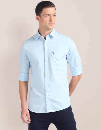 Image of U.S. Polo Assn. Men's Solid Regular Fit Shirt