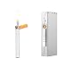 KAKAKA Aluminum Cigarette Case Box Holder for Slim Cigarette (100mm) with USB Rechargeable Cigarette Lighter (Silver)