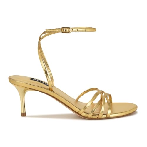 Nine West Women's Gazey Heeled Sandal, Gold 710, 7.5 — view 5