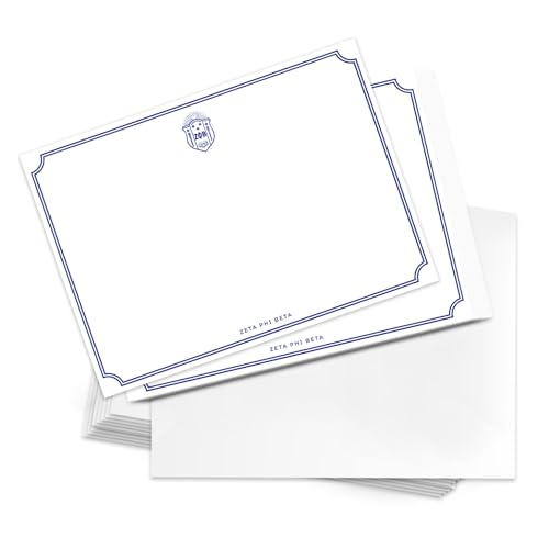 Image of Desert Cactus Zeta Phi Beta 10 Pack Notecards ZPB ZPhiB Divine 9 Stationery Cardstock Includes Envelopes Memo Party Thank You (Notecard Design B)