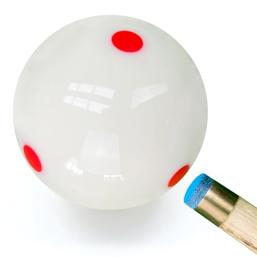 BenXvgxoz 3A Grade 6-Red Dot Billiard Training Cue Ball, 2.25' Standard Size Pool Practice Cue Ball, Wear-Resistant Training Ball for Home Game Rooms, Billiard Halls & Daily Skill Improvement