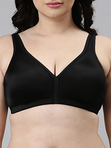 Image of Enamor Plush Comfort, Side Support and Lift Women's Everyday Full Support Plunge Bra - All Day Comfort, Non-Padded, Wirefree, High-Coverage - F024